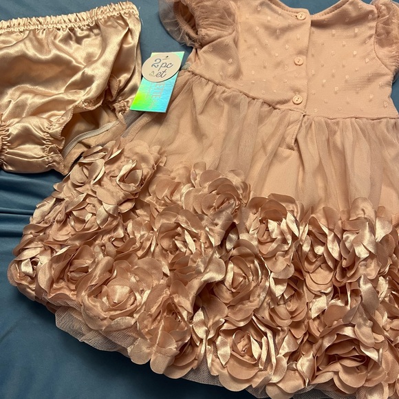 Nannette NWT baby girl 24month rose pink dress and bloomer set fancy dress - Picture 5 of 5